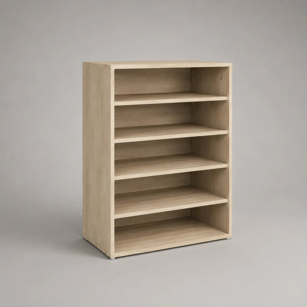 Scarpa in legno a 5 livelli, rovere leggero, 70 × 30 × 100 cm