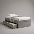 Letto gigogne 1 sedile in pannello di particelle, rovere grigio, 90 × 190 cm e 80 × 180 cm letti, 198 × 98 × 75 cm